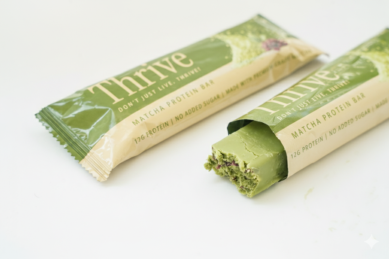 Thrive Matcha Protein Bar – Premium-Grade Matcha | 12g Protein | 10-Bar Box